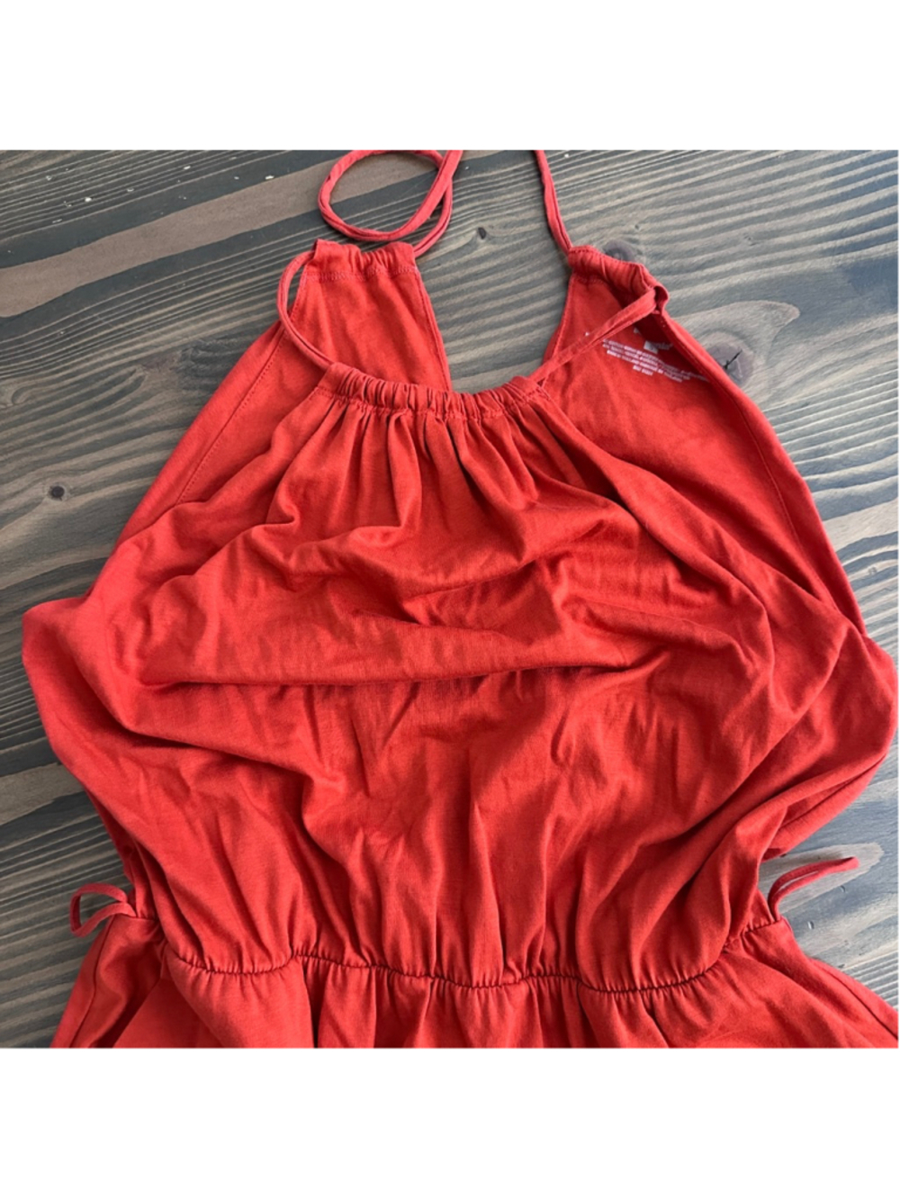 Patagonia W's Lithia Dress Womens S Orange Halter Organic Cotton Tencel READ - Picture 5 of 12
